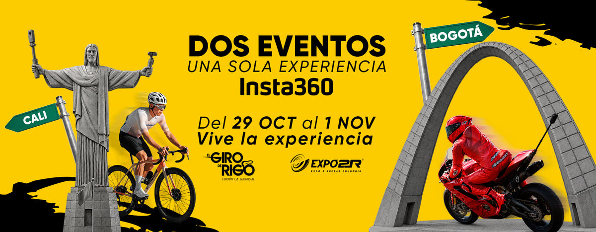 Insta360 se toma Colombia: Estaremos simultáneamente en El Giro de Rigo y Expo2R