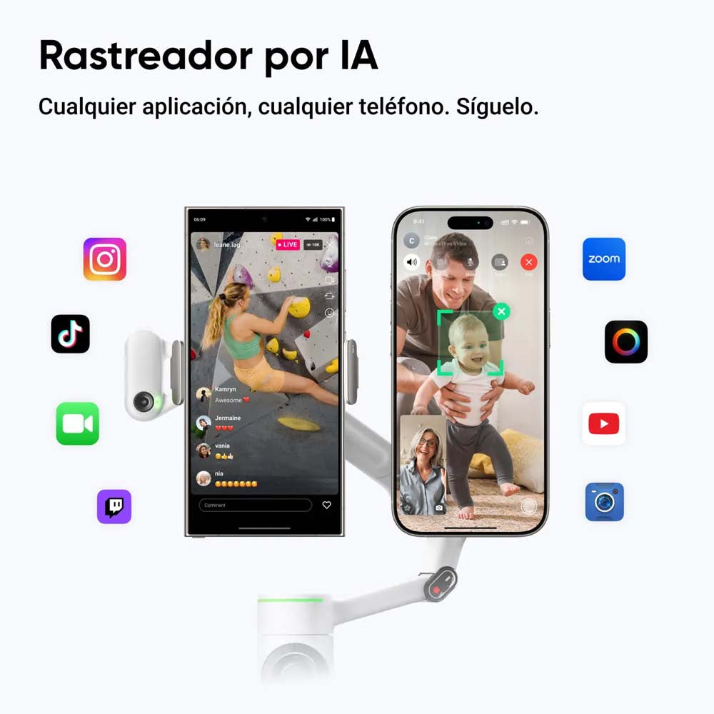 Insta360 Flow 2 Pro Gris Paquete Gimbal con IA