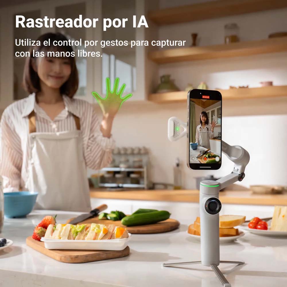 Insta360 Flow 2 Pro Gris Paquete Gimbal con IA