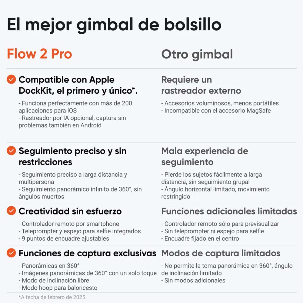 Insta360 Flow 2 Pro Gris Paquete Gimbal con IA
