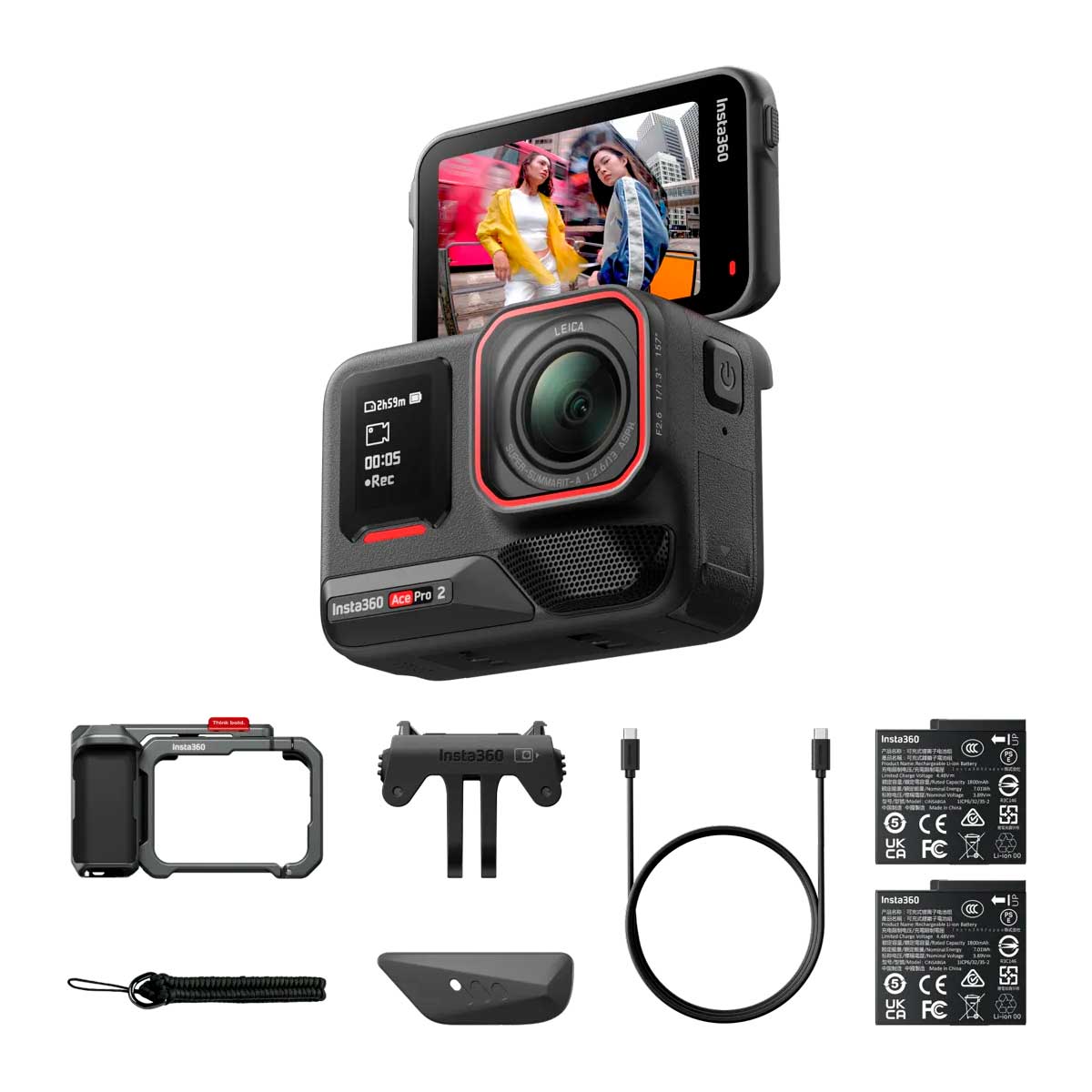 Cámara Insta360 Ace Pro 2 Dual Battery Xplorer Bundle (Gray) - Insta360 Colombia