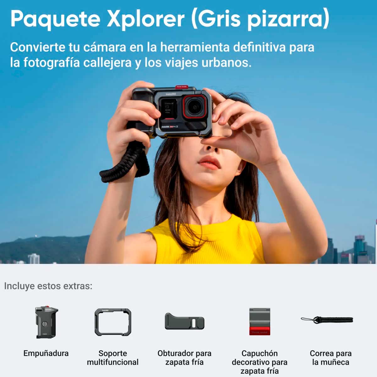 Cámara Insta360 Ace Pro 2 Dual Battery Xplorer Bundle (Gray) - Insta360 Colombia